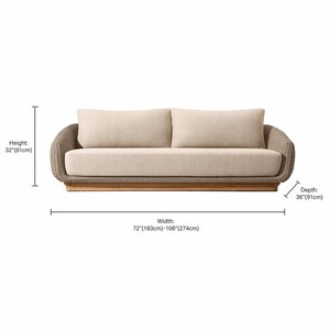 Sofá de Exterior de Teca y Cuerda, Moderno y Texturizado, para Jardín, Terraza, Villas de Lujo y Proyectos Hoteleros, Directo de Fábrica - Product Image 2