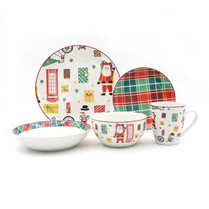 <span class=keywords><strong>Set</strong></span> di stoviglie in ceramica di Natale da <span class=keywords><strong>24</strong></span> <span class=keywords><strong>pezzi</strong></span> - Product Image 1