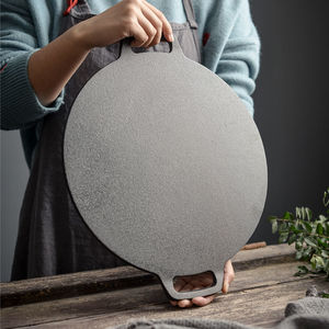 Sartén Redonda Antiadherente de Hierro Fundido Pre-Sazonada con Asas Dobles <span class=keywords><strong>para</strong></span> Crepas, <span class=keywords><strong>Tortillas</strong></span> y Panqueques - Product Image 6