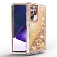 Coque à paillettes pour Samsung Galaxy S23 Ultra S22 Plus S21 Note 20 S20 S10 S9 S8 Floating Liquid Quicksand Bling Sparkly Phone Cover