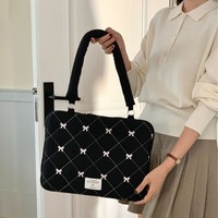 Nueva Bolsa de Hombro de Poliéster Estilo Instagram, Dulce y Versátil, para Computadora Portátil, Funda para MacBook de 133 Pulgadas