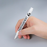 XinyiArt 12 pièces Marqueurs permanents à base d'huile blancs Stylos de peinture blanche pour bois, roche, plastique, cuir, verre, pierre, métal, toile