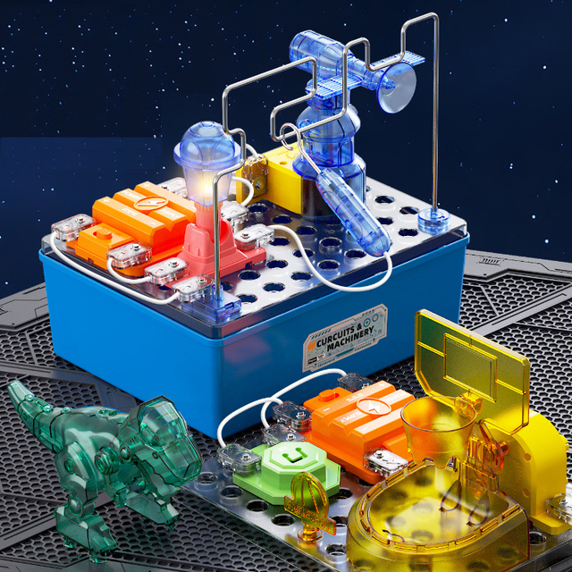 Kids Physics Science Experiment Kit Circuit & Machinery Electronic Building Set for Children's STEM Learning Toys