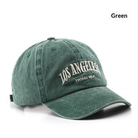 Gorra de Béisbol Unisex de 6 Paneles Ajustable con Letra Bordada Lavada