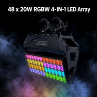 Flimmerfreie 48x20W RGBW LED-Wallwasher-Leuchte IP65 für Außenbereich, Architekturbeleuchtung, Stadtbeleuchtung, Gebäudefassaden und Bühnenbeleuchtung