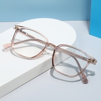 Lunettes anti-lumière bleue classiques, simples et tendance, à monture carrée, motif animalier, verres transparents, monture optique TR90