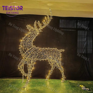 Lumière LED 3D extérieure en forme de cerf de Noël IP65 pour la décoration de mariages, de fêtes et les projets d'éclairage paysager - Product Image 5