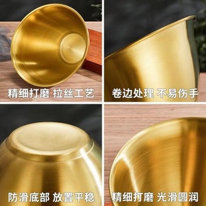 Stainless Steel Vegetable Bucket Silver Gold Durable For Salad And Side Dish Storage - Product Image 5