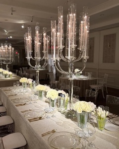 Tầng thường vụ đèn CHÙM PHA LÊ candelabra 13 đèn lớn trà đèn nến chủ sở hữu đứng đám cưới - Product Image 5