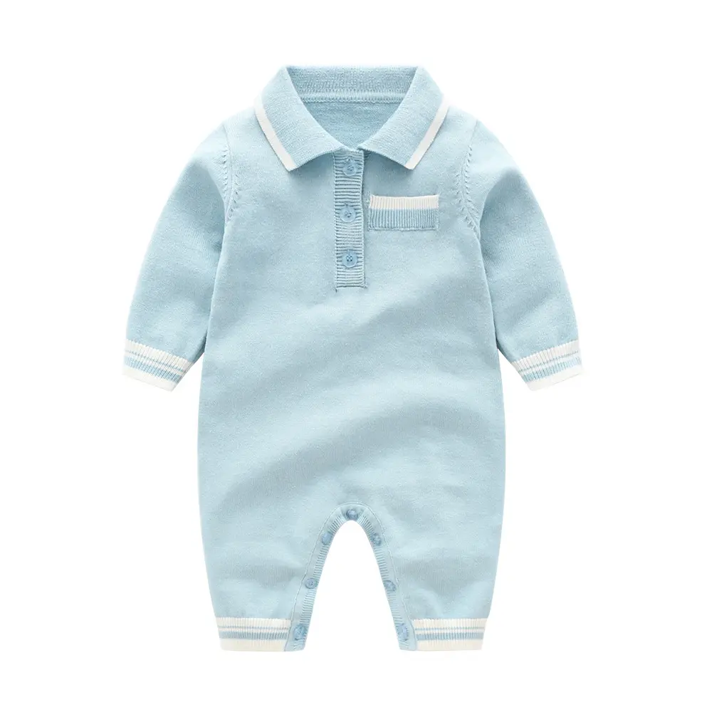 Newborn boys Girls knit Romper Infant jumpsuit Wool Cotton Clothing Gentle Style Bodysuit 2022 New Arrival 1 Pcs Ship