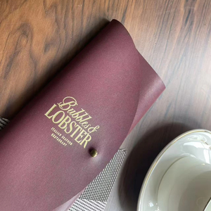 Nuovo Portafoglio in Similpelle con Bordo Arcuato e Chiusura a Bottone in Rame, Fodera in Pelle, Logo Personalizzato Dorato, Porta Assegni e Ricevute <span class=keywords><strong>per</strong></span> Bar e Caffetterie - Product Image 4