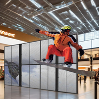 Affiche numérique élégante P3.9 LED transparente couleur pour ascenseurs, signalétique de magasin, centres commerciaux, indice de protection IP43, SDK inclus