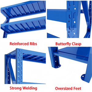 Wholesale Light Duty Steel Supermarket Display Rack Warehouse Durable Storage Shelving <strong>Units</strong> Industrial Epoxy Powder Coated - Product Image 3