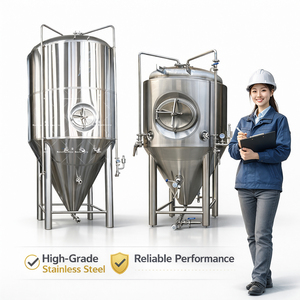 Tanque de Fermentación de Cerveza de 300L, Fermentador Cónico de Acero Inoxidable SS304 con Camisa de Presión, Sistema de Cervecería - Product Image 6