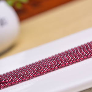UJBOX Vente en gros de perles rondes lisses en grenat pyrope naturel de 2 mm, petites perles <span class=keywords><strong>semi</strong></span>-<span class=keywords><strong>précieuses</strong></span> pour la création de bijoux DIY - Product Image 6