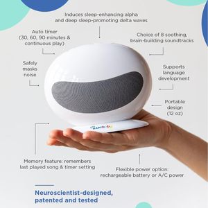 Raptbaby Portable White Noise Machine For Babies Battery Powered Sleep Aid White Plastic <b>Usb</b> <b>Plug</b> - Product Image 4
