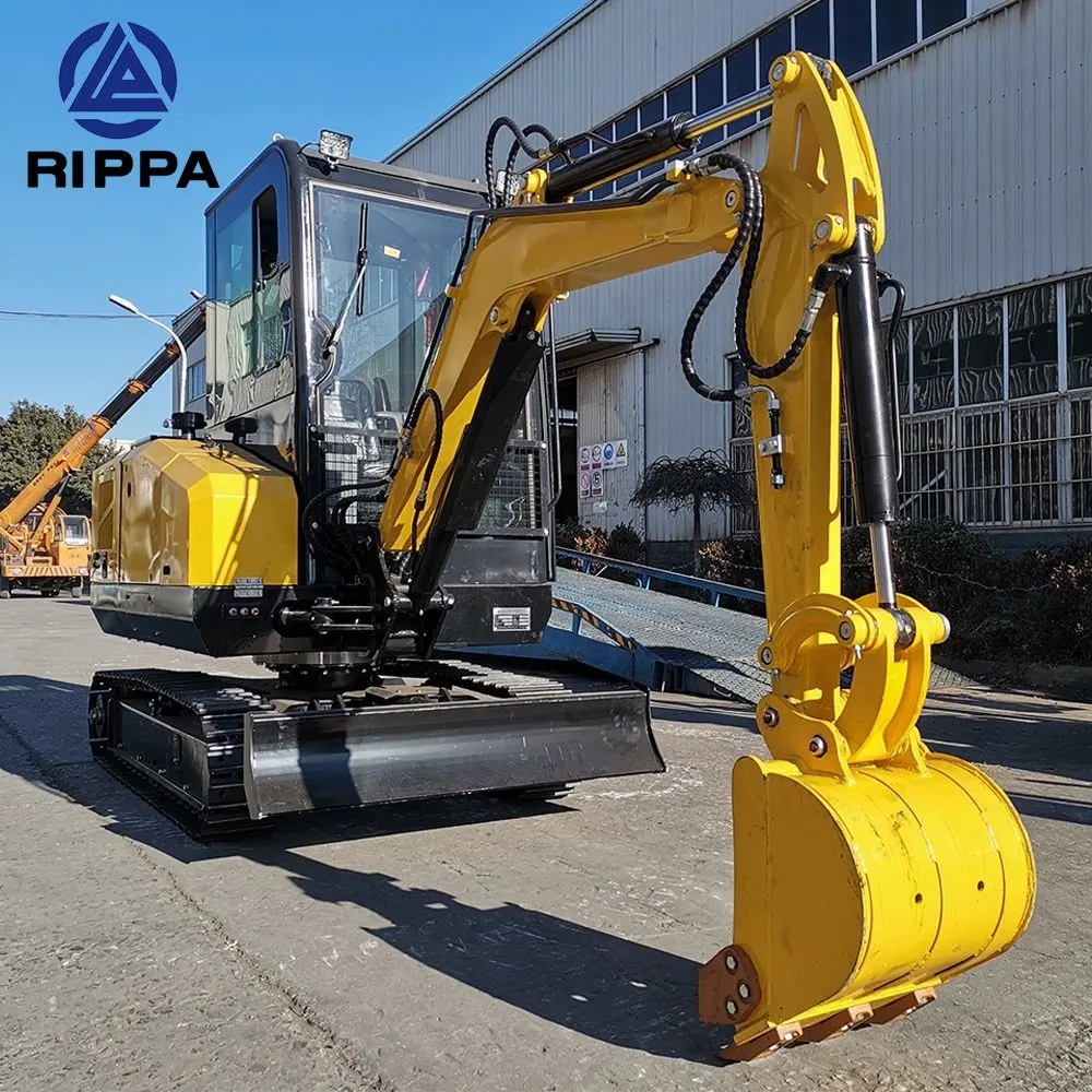 Rippa R340 Crawler Bager, superventas, maquinaria de movimiento de tierra, uso doméstico, embolsadora, excavadora de pista en miniatura