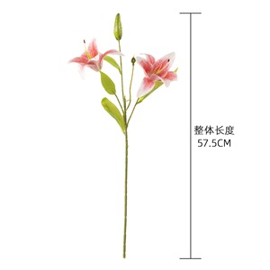 ดอกลิลลี่ประดิษฐ์ CallaFloral สีขาวชมพู ทำจาก PVC สำหรับตกแต่งงานแต่งงานในร่ม งานฝีมือ พิมพ์ลาย 3 มิติ แบบช่อดอกไม้ - Product Image 4