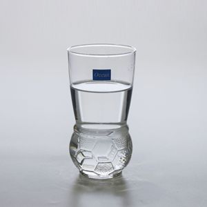 Football Shaped Glass Highball Cup With <b>Coaster</b> Minimalist Design Transparent Glassware for Picnic - Product Image 4