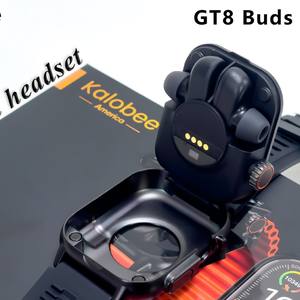 GT8 boccioli orologio intelligente 2-in-1 HD TWS Cross-Border nuovo Android IOS Call in grado di esercizio cardiofrequenzimetro quadrato IPS Silicone - Product Image 4