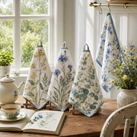 Essuie-tout de cuisine personnalisé Hoshom 100 % coton, imprimé, design sur mesure, faible MOQ, prix d'usine, vente en gros