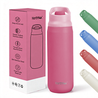 Bouteille d'eau isotherme colorée pour enfants, en acier inoxydable à double paroi, anti-fuite, 350 ml/750 ml, avec logo personnalisé, pour l'école