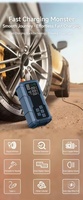 Nouveau compresseur d'air portable 12V pour voiture, moniteur de pression des pneus, jauge de pression numérique, matériau ABS, 8000mAh, lumière d'urgence, CE