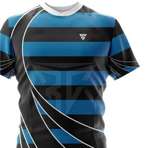Ropa deportiva de Rugby personalizada de alta calidad, conjunto de Jersey de secado rápido para adultos, logotipo personalizado, transpirable, 100% poliéster, Color teñido liso - Product Image 4