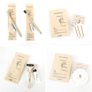 Kit d'articles de toilette d'hôtel 100% naturel, kit dentaire en paille, bonnet de douche en amidon de riz, jetable, portable, écologique, voyage - Product Image 4
