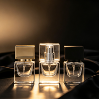 Mini flacon de parfum vide en verre de 15 ml, rechargeable, atomiseur de parfum de voyage, conteneur de parfum portable pour cosmétiques