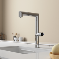 Robinet de cuisine flexible en acier inoxydable de qualité supérieure, économique, avec purificateur d'eau intégré