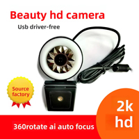 Cámara JIUBEI B5 con Micrófono Incorporado con Cancelación de Ruido, Enfoque Automático 4K HD, USB/WiFi, Compatible con Reuniones Remotas para Computadora Portátil
