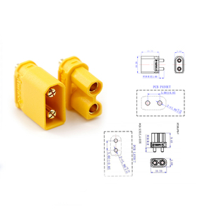 מחבר XT30UPB איכותי עם מגעי זהב 20A 500V לחיבור חוטי חשמל זכר/נקבה להלחמה עבור לוחות PCB - Product Image 5