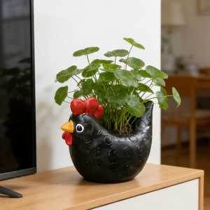 Macetas Creativas de Resina con Diseño de Polka Dots para Decoración de Plantas de Interior en Escritorio - Product Image 4