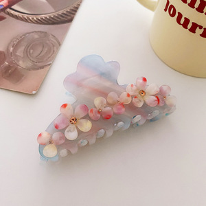 Pince à cheveux ANKO en acétate pour <span class=keywords><strong>femme</strong></span>, style européen et américain, 9,2 cm, rose vif, fleur de perle, strass, mariage, luxe, pour filles - Product Image 5