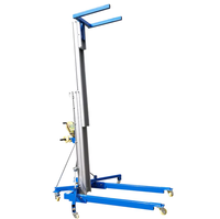 Lève-personne vertical en alliage d'aluminium 1000 lb, pneumatique, avec fourches standard, hauteur de travail 5 m – Le meilleur pour les entrepreneurs