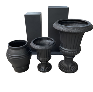 Pots en fibre de verre de panier de fleur européen d'usine, grands pots de fleurs d'intérieur extérieurs pour l'hôtel, boîte de planteur de <span class=keywords><strong>pot</strong></span> de plancher de lumière forte - Product Image 1