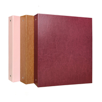 LIUSHUN - Carpeta de Anillas A4 con Logotipo Personalizado, Carpeta de Cuero PU, Álbum de Fotos, Carpeta de Archivos, Portafolio de Papelería