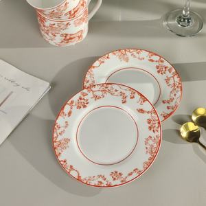 Ensemble de 2 tasses et soucoupes en porcelaine fine de haute qualité et à prix compétitif, motif tigre rouge - Product Image 6