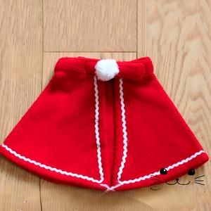 DAMAI Mini Cape Festive avec Écharpe en Cornes de Renne, en Flanelle Douce, Tenue Décorative de Fêtes, pour Fête de Noël et Présentation, Ensemble de Costume de Noël - Product Image 3