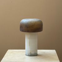 Lampe de table en marbre d'albâtre en forme de champignon, style Wabi Sabi nordique, lampe de chevet LED à intensité variable pour chambre à coucher, hôtel, villa, décoration intérieure