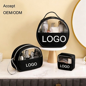 กระเป๋าใส่เครื่องสำอาง<span class=keywords><strong>แบบ</strong></span>พกพา 3 in 1 กันน้ำ น้ำหนักเบา พับได้ ดีไซน์ทันสมัย มีซิป หูหิ้วนุ่ม ใช้ซ้ำได้ เหมาะสำหรับการเดินทาง - Product Image 2