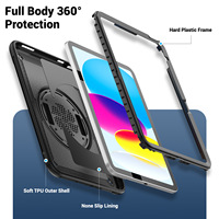 Étui pour tablette avec emplacement pour stylet pour iPad A16 11e génération, Air 11, 13 M3, Mini 7, 6, 2025, 2024, 10e génération, avec sangle de transport et support rotatif