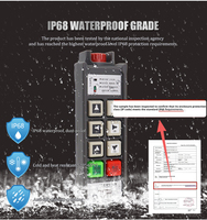 Télécommande et récepteur de grue industrielle étanches IP66 à 6 boutons, monovitesse, pour palan, interrupteur sans fil