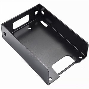 Boîtier électronique en tôle métallique noire avec revêtement en poudre de précision personnalisé, cadre de montage pour alimentation électrique, fabrication OEM, vente en gros - Product Image 6