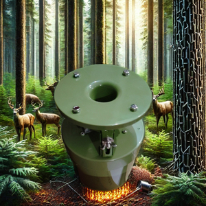 HU-23 Professioneller Wildtierfütterer All-in-One 6V/12V Metall-Drehplatte Verstellbare Halterung Grüne Schwerkraft-Wildtierfütterer - Product Image 1