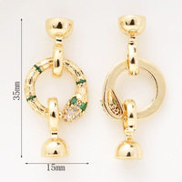 2026 Fermoir de collier en cuivre à motif serpent, connecteur d'extrémité fait main à double griffe pour la fabrication de bijoux