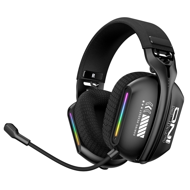 ONIKUMA GT808 2.4GHz BT Wired Wireless Gaming Headphones Noise Cancelling RGB Large Capacity 1000amh Headset With Microphone