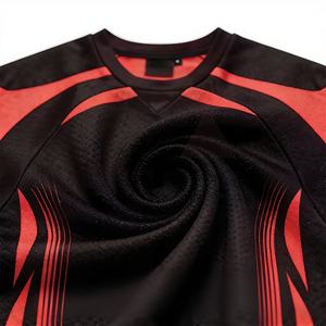 Camiseta de Fútbol Personalizable para Jugador, Unisex, Verano, Corta, Estampada, de Secado Rápido, Transpirable, Deportiva, Alta Elasticidad - Product Image 1