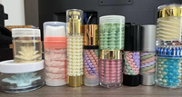 Machine de remplissage de crème réparatrice en spirale pour soins de la peau, à motif perle d'eau, avec gel en boule 2 couleurs et remplissage de motifs 3D